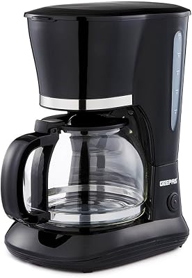 GEEPAS 1.5L Filter Coffee Machine | Anti-Drip Auto-Off Feature | 800W Black