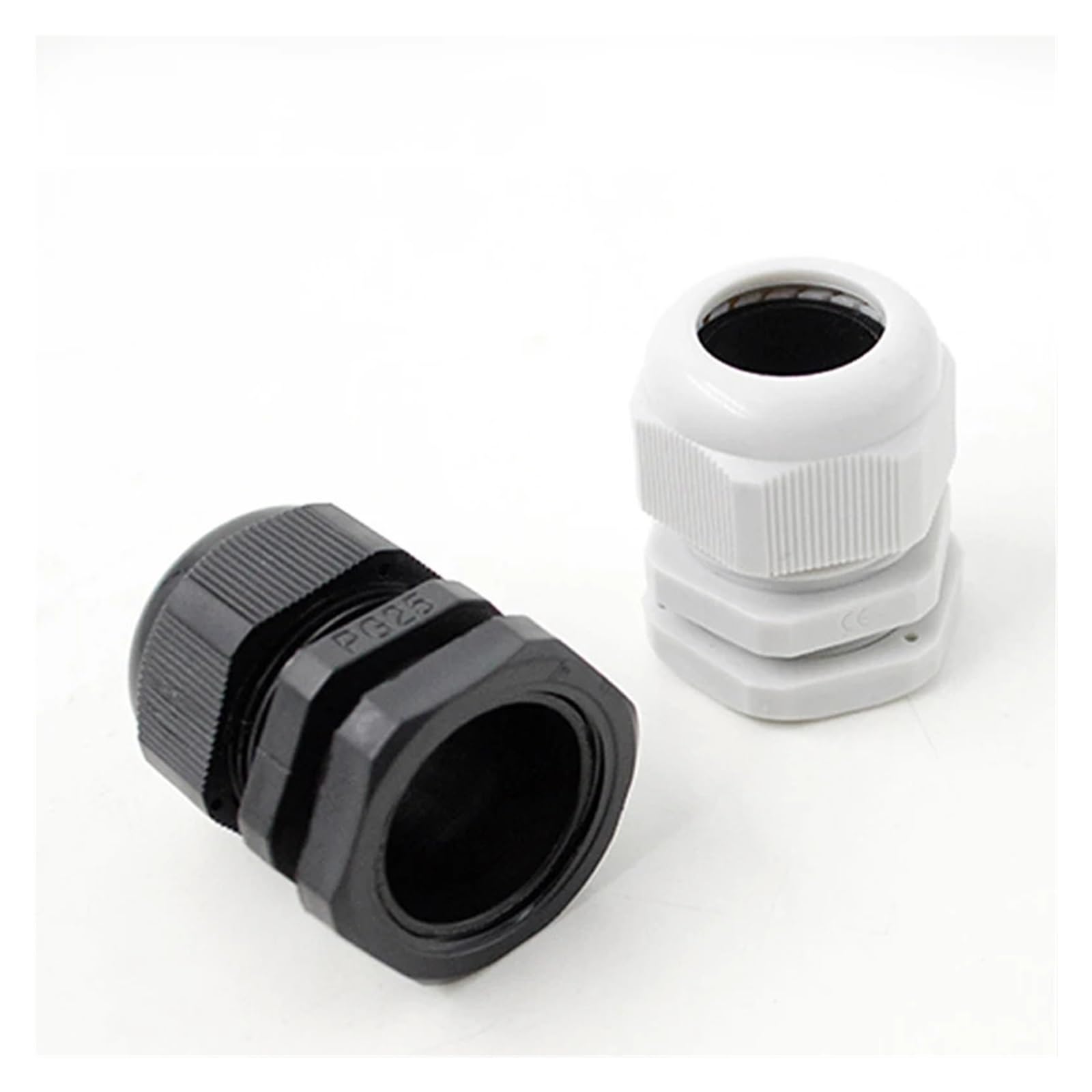 10Pcs Wasserdichte Kabelverschraubung Nylon Joint IP68 PG7 for 3-6,5mm Kunststoff Schwarz Weiß PG 13,5 Kabel verriegelung Stecker PG7 PG19 PG11(PG29 Black)