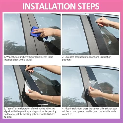 Embellecedores para ventanas de coche que cubren marcas en postes de Peugeot 2008 P24 7