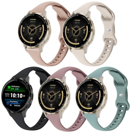 Pack x5 correas de silicona 18mm para Garmin Venu 4 41mm