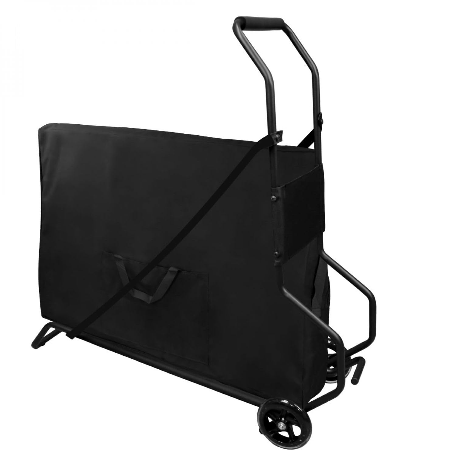 Vivezen - Carro de transporte plegable con ruedas para camilla de masaje - Negro