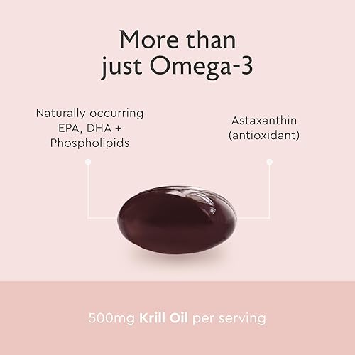 Miniatura 3 de Alaya Naturals - Suplemento de aceite de krill antártico de 500 mg con fosfolípidos, EPA/DHA Omega 3 y astaxantina - Sin OMG - Aceite de krill