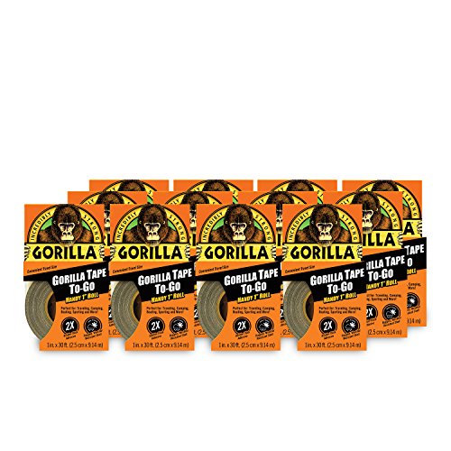 Gorilla Tape, Mini Duct Tape To-Go, 1" x 10 yd Travel...