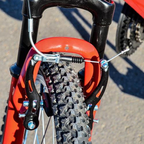 Fahrrad Bremszug Bowdenzug Fahrrad Bremsseil Kit enthält Innere Bremsdrähte für Fahrrad-Vorderradbremse und Hinterradbremse, Handbremsseil Endkappen, V-förmiges Bremsseil-Führungsrohr und S-Haken