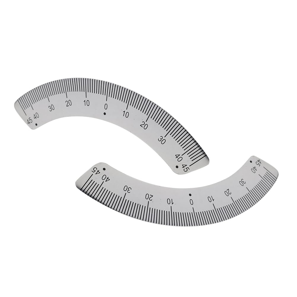Lirun 2pcs Micrometer Angle Plate 45-0-45 Degree Scale For Bridgeport Milling Machine Metal Silver