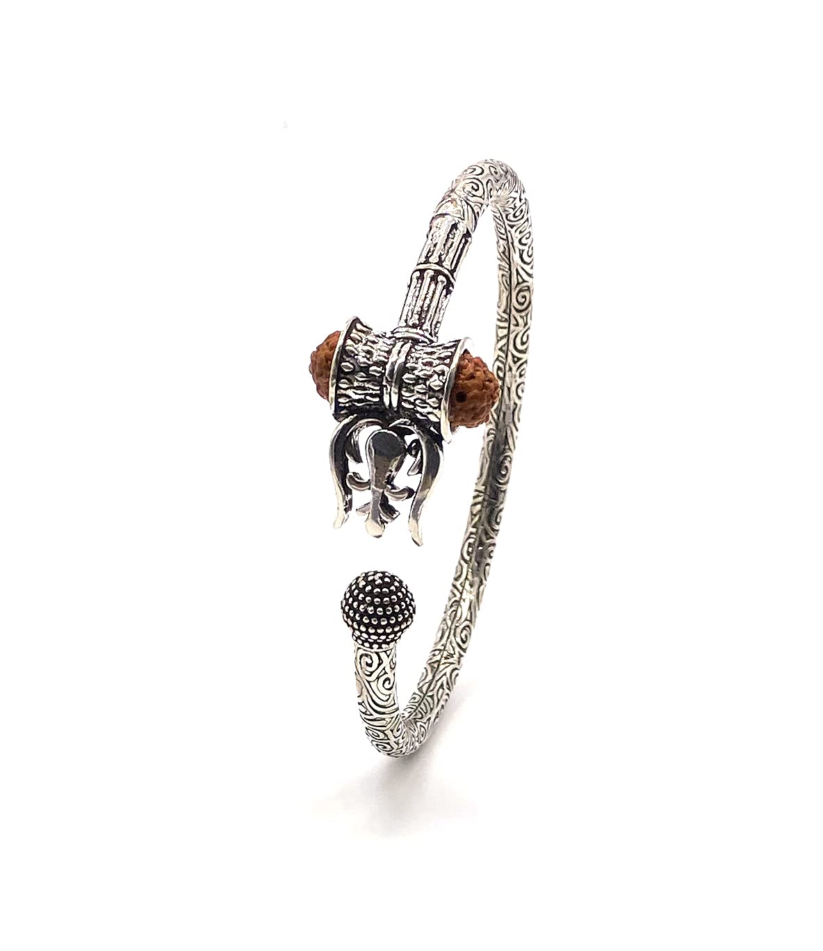 BM Jewellers 925 Pure Oxidized Silver Shiv OM Damru Trishul Kada for Men and Women With Certificate OF Purity (B082829NJQ) Amazon Price History, Amazon Price Tracker