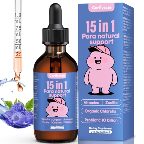 Parasite Cleanse for Humans & Kids,Parasite Cleanse for Children,Zeolite Detox Liquid Drops,Candida...