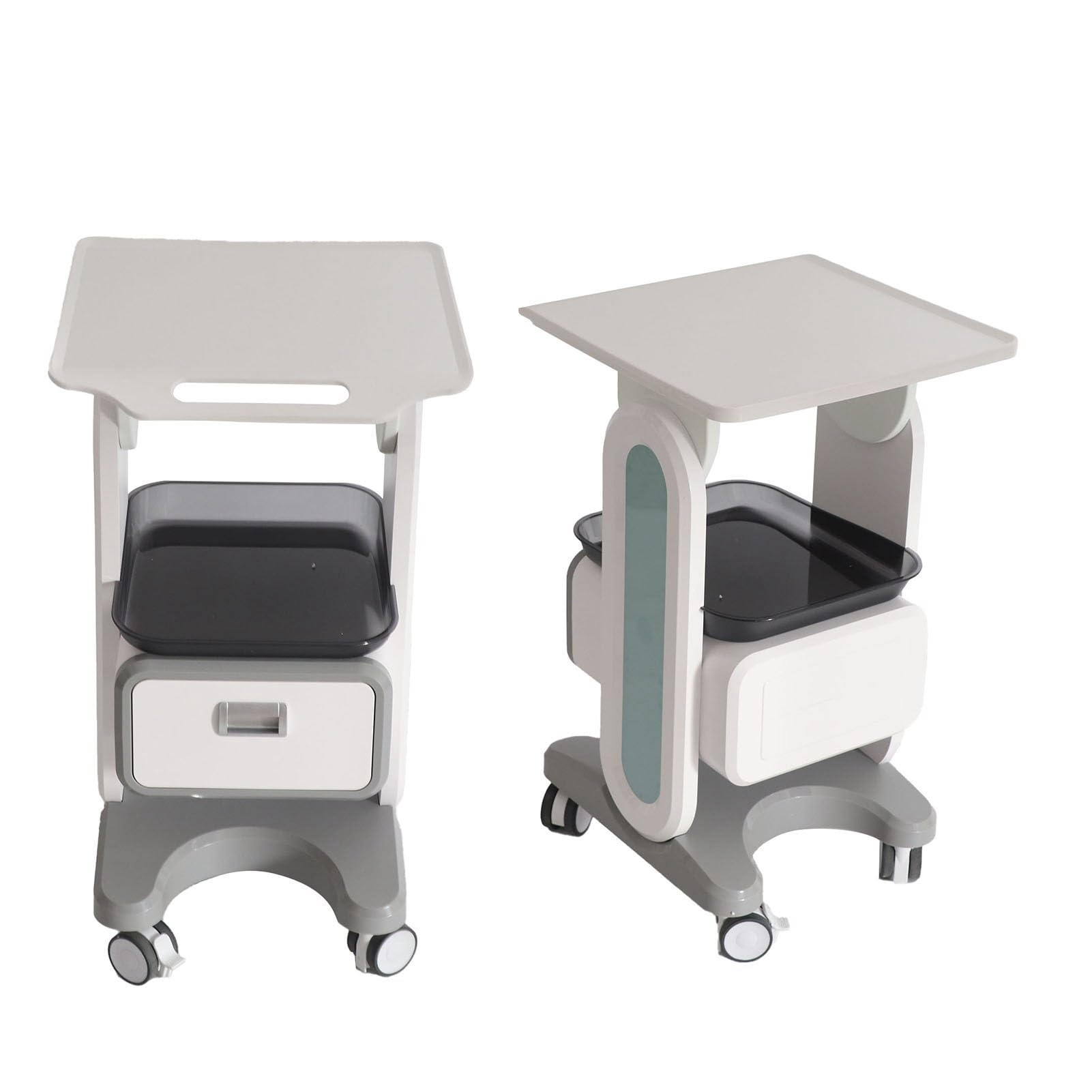 Generic Carrello Medico con Ampio Ripiano e Cassetto Singolo, Carrello con Cuscinetti da 50 Kg per Laboratorio, Clinica, Salone di Bellezza, Ospedale, Studio Dentistico e Assistenza
