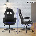 BestOffice Office Chair Desk Gaming Racing High Back Computer Task Swivel Executive Stool with Lumbar Support, Black