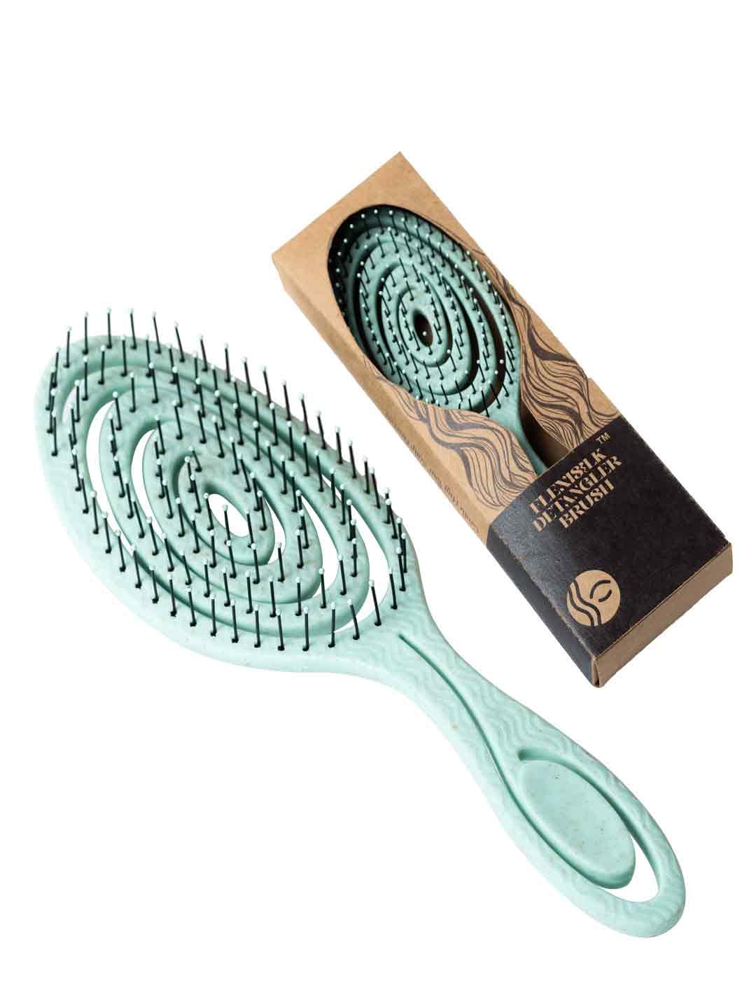 Ingredients First FlexiSilk Detangler Brush - Effortless Knot Removal for All Hair Types | Gentle on Wet & Dry Hair | Eco-Friendly & Vegan | Perfect for Wigs & Extension (Pack-1)-image-27