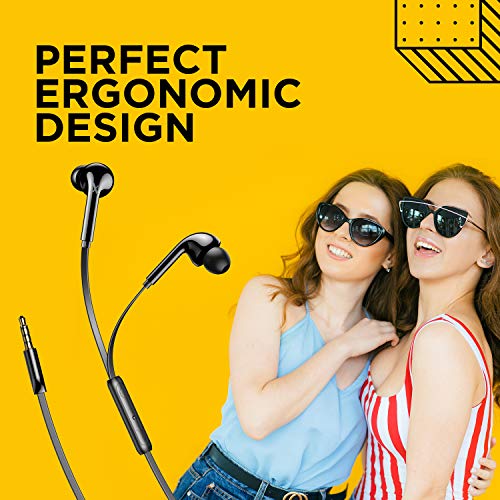 Image of FLiX (Beetel Tone 210 Wired in Ear Earphones with Mic (Black)