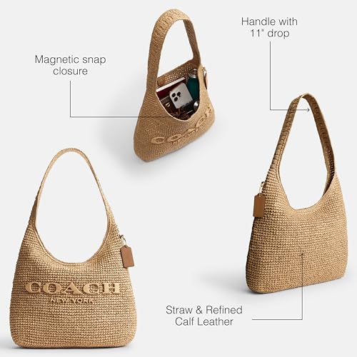 Image of COACH Brooklyn Shoulder Bag 34 in Straw