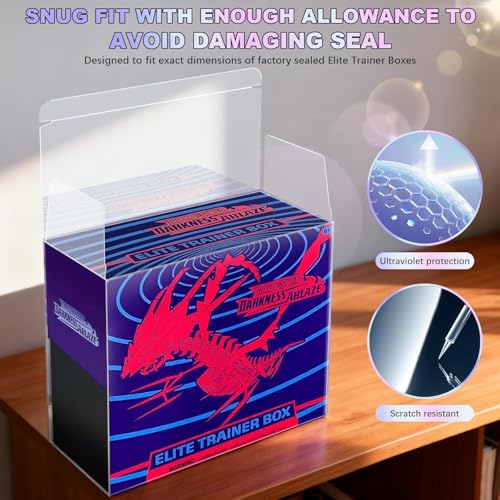 Image of 【20 Pcs UV-Blocking】ETB Protector Case, Elite Trainer Box Protector, ETB Box Plastic Display Case-Compatible with Elite Trainer Boxes, 0.5mm Thick, Scratch-Resistant Material
