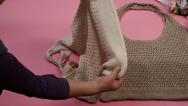 Bolso de Playa Crochet para Mujer Estilo Boho Grande miniatura 7