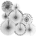 Silver Wedding Party Hanging Paper Fans Decorations Bachelorette Bridal Shower Party Ceiling Hangings Baby Shower Birthday Nursery Party Decorations, 8pc