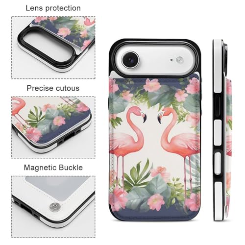 Coque de téléphone portable fine antichoc iPhone 17 flamants roses