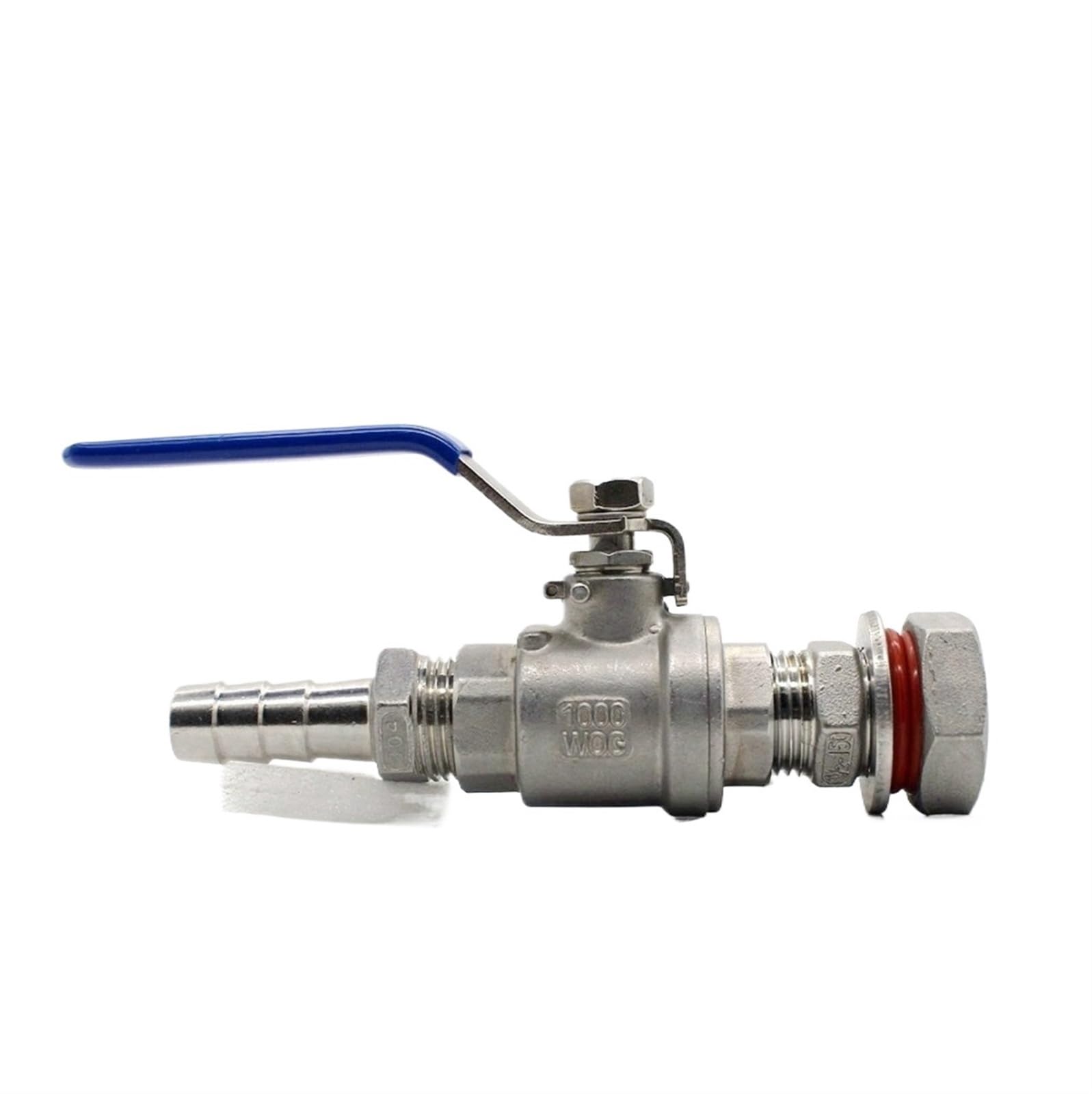 OAMSCEYKW 1/2" Beer Kettle Tea Kettle Accessories Homemade Stainless Steel 304 with 1/2" 1 Piece Ball Valve and OD10mm-OD20mm Hose Barb and Adapter(SS304 1/2"*19mm)