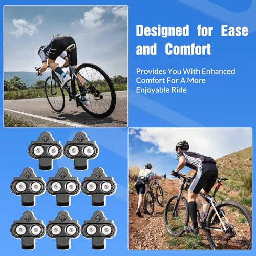 Hicarer 4 Pairs Bike Cleats Compatible with Shimano SPD Pedals for Indoor Cycling, Spinning, and Mountain Biking, Bicycle Shoes, Easy Cleat Release(Single Direction of Release Type) - Thumbnail 6