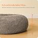 HMTOPE Orthopädisches Hundebett rund Hundekissen Hundesofa Katzenbett Donut Kuscheliges Hundekorb Waschbar, 70 cm Ø, Kamelbraun