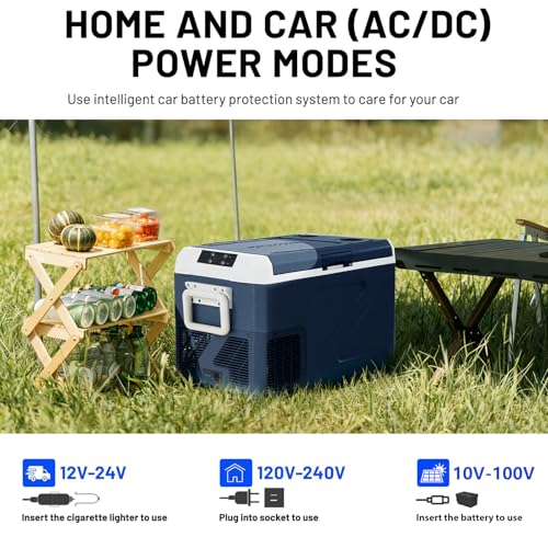 Image of ICF31 12 Volt Car Refrigerator,34QT /32L Portable Freezer Electric Cooler -4℉~68℉,12 /24V DC 100-240V AC Car Fridge for Camping, Road Trips, RV, Truck