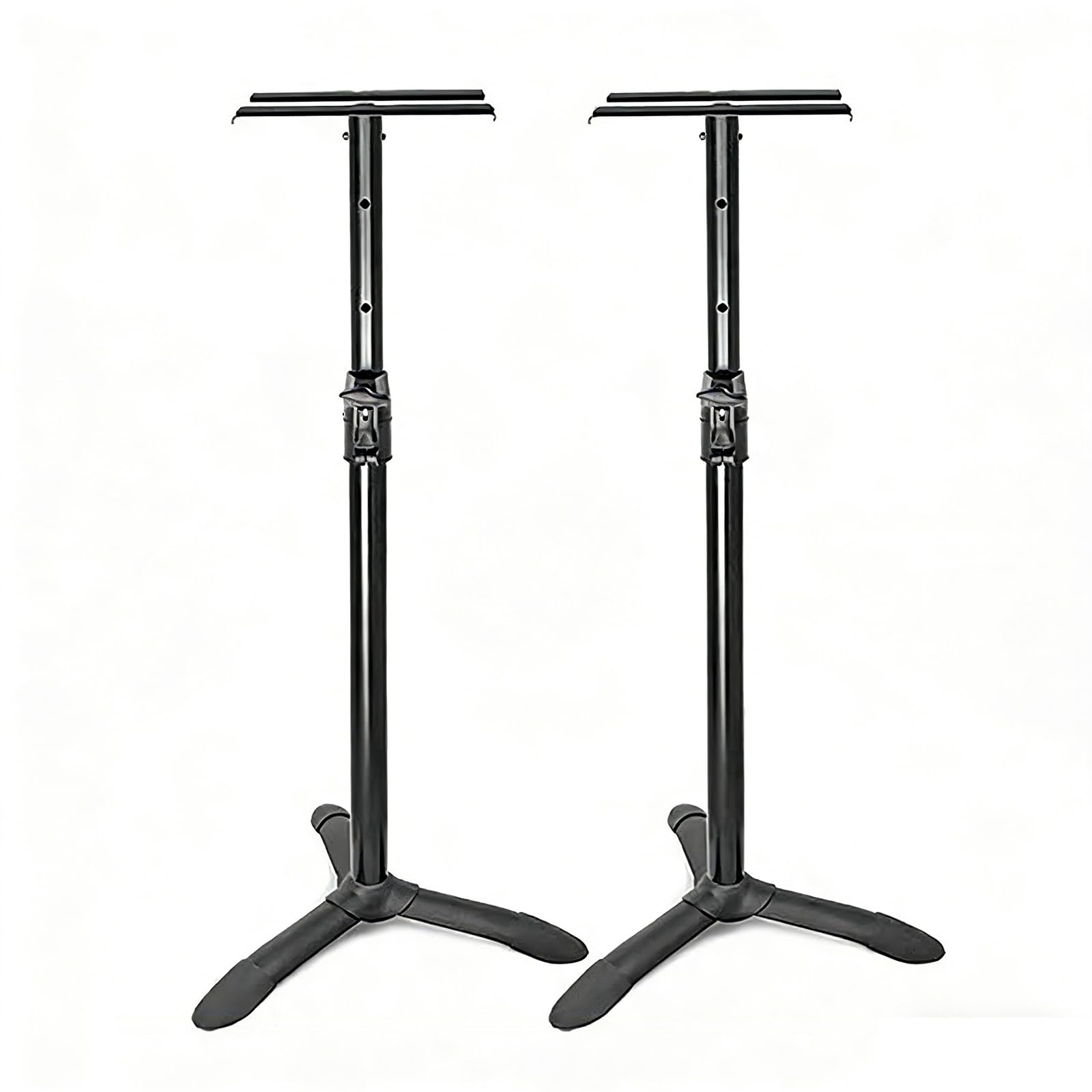 Soporte Portátil para Altavoces De Suelo con Altura Ajustable. Base con Patas Acolchadas con Espuma Antivibraciones Soporte De Acero para Cine En Casa para Actuaciones En Directo Estudio