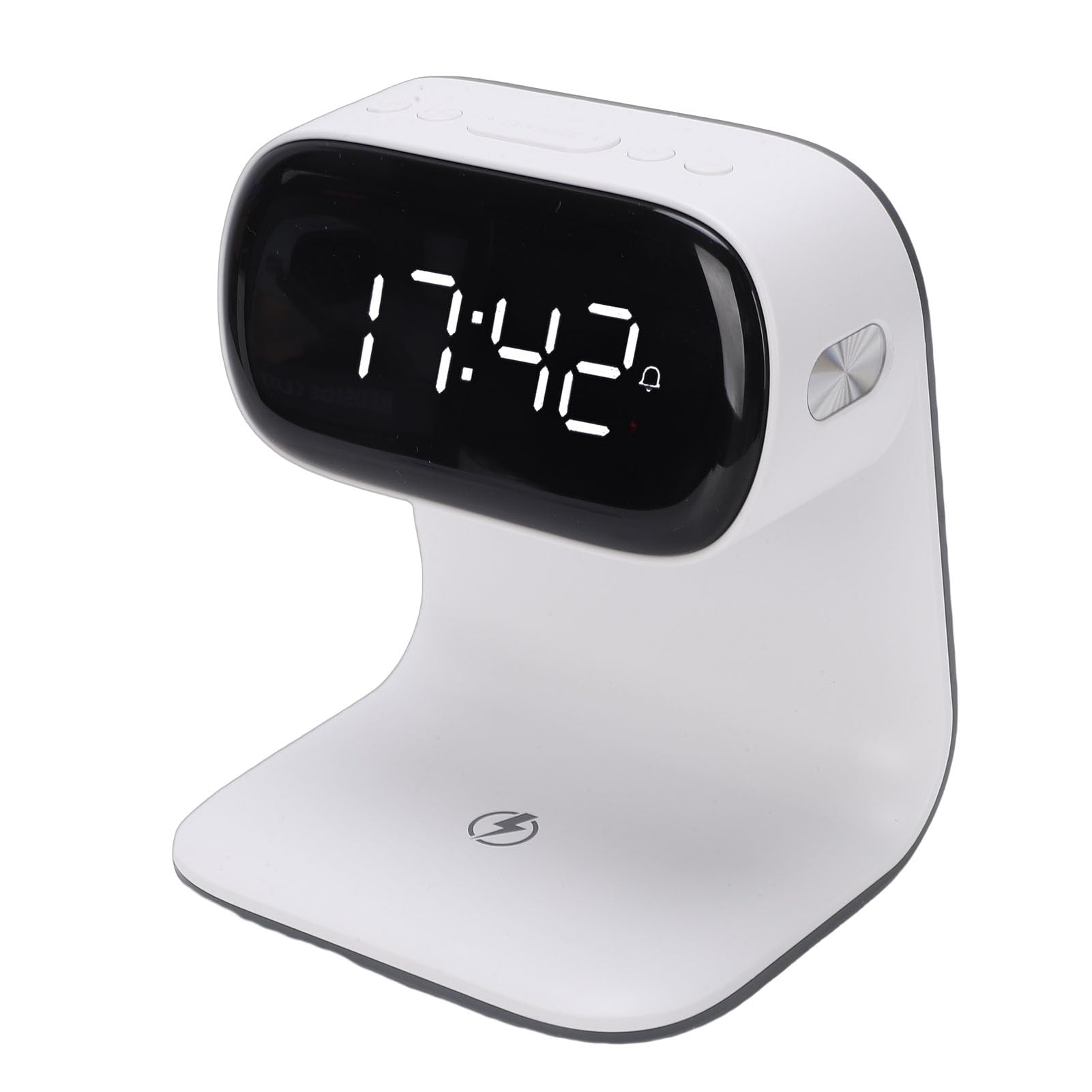 Annadue Sveglia Digitale, Stazione di Ricarica Rapida Wireless da 15 W, Lampada Touch Smart con Luce Notturna a 3 Colori, Orologio da Comodino a LED per Soggiorno Camera da Letto