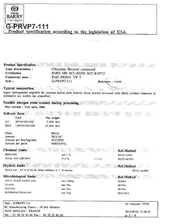 Barry Callebaut Dark Compound Coating (Bulk Case: Five - 11 lb Bars)