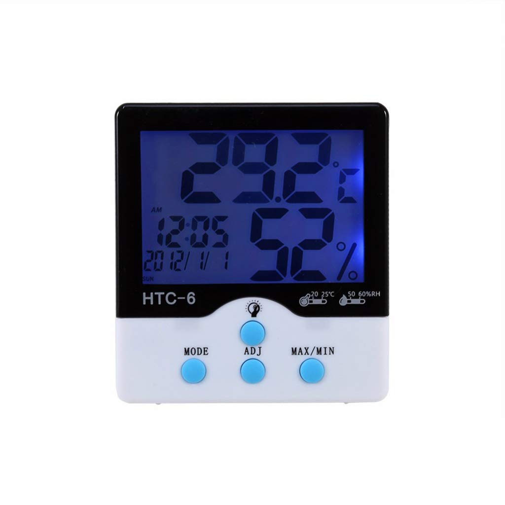PNAWLLCF-65 Wysokiej dokładności cyfrowy termometr LCD, higrometr, elektroniczny miernik temperatury i wilgotności do użytku wewnętrznego, zegar, stacja pogodowa