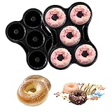 Lot de 2 Moules à Donuts pour Friteuse à Air Chaud, Forme de Silicone Donuts Pan de Cuisson Air Fryer Accessoires, Reusable, pour Ninja DZ201, DZ302, DZ401, DZ550, SL201, SL400, SL401