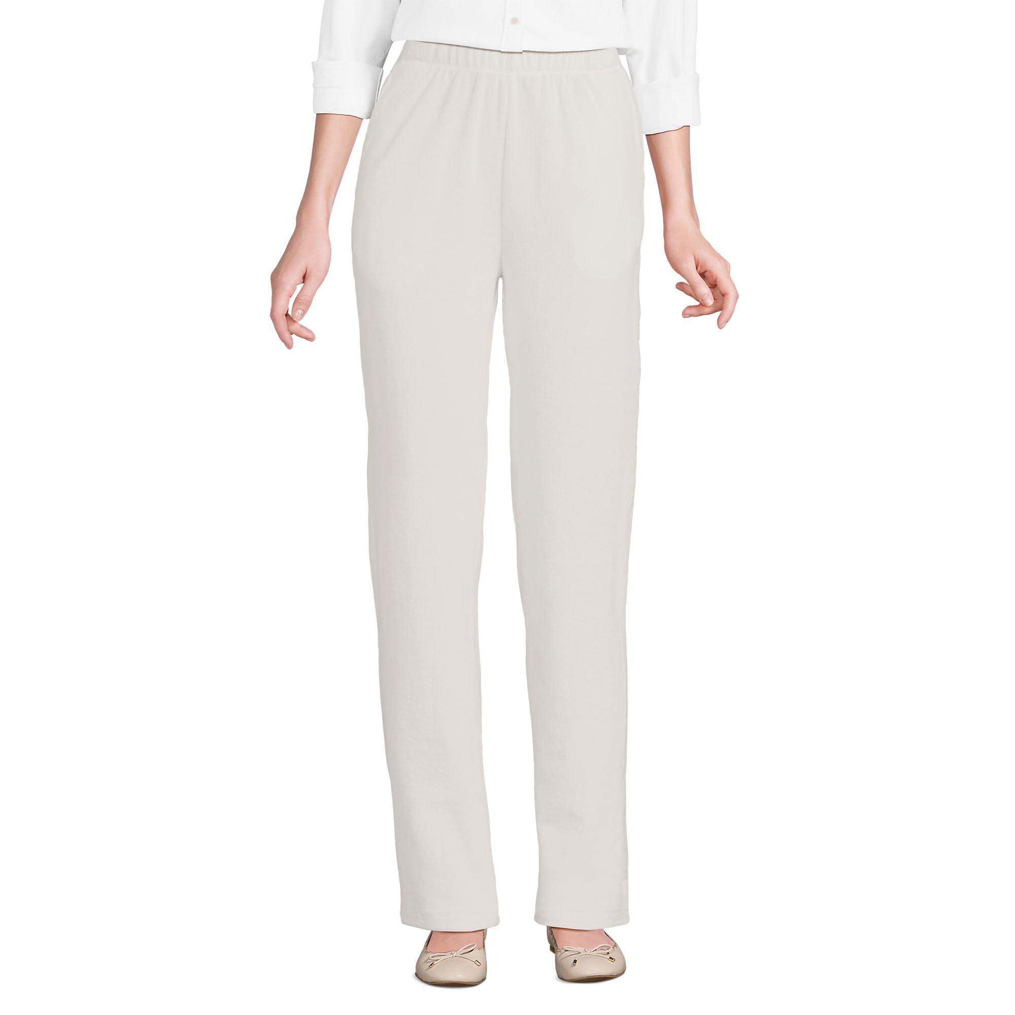 Lands End Women s Sport Corduroy Pants Ivory Regular Large