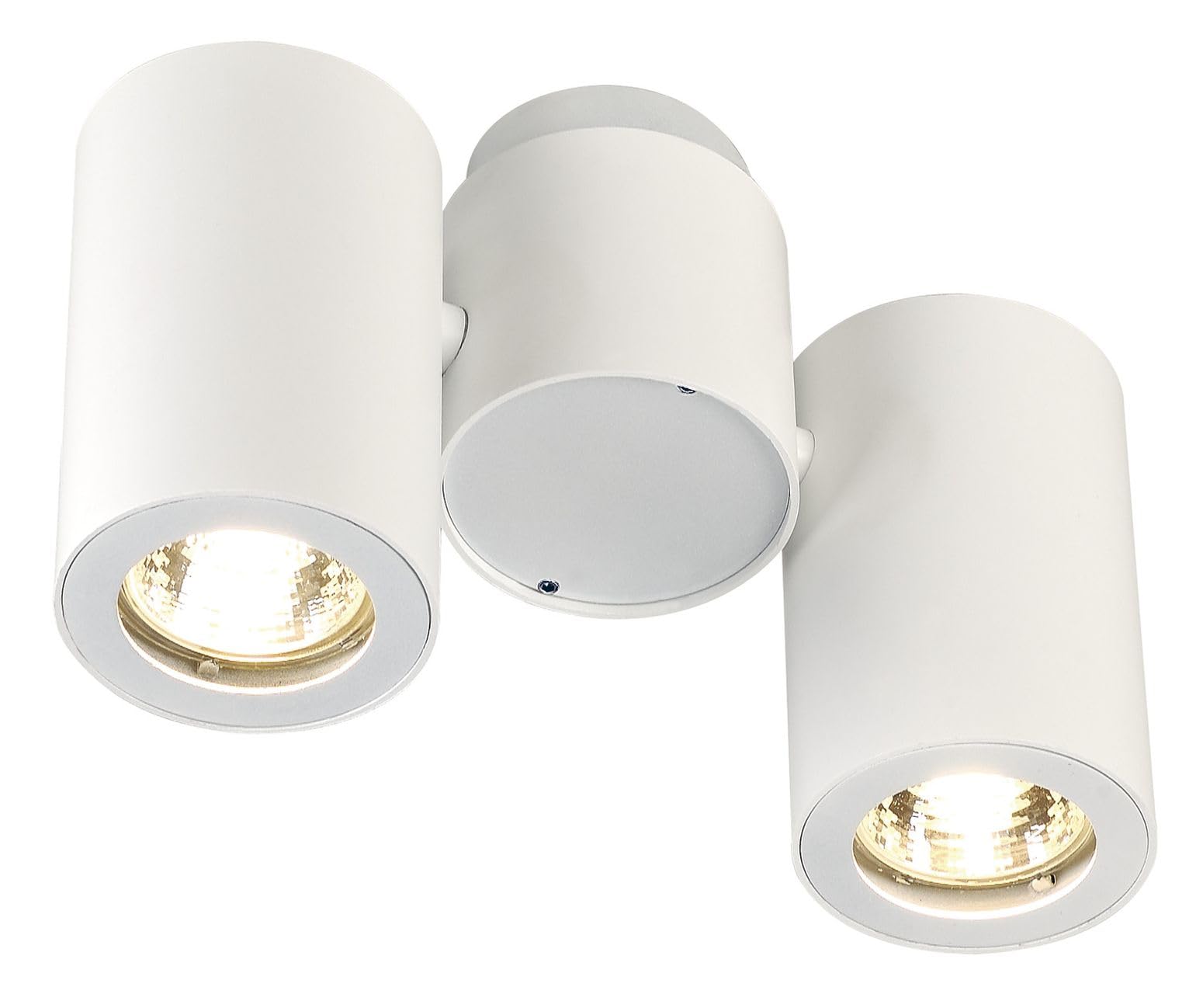 SLV LED Strahler ENOLA_B dreh- und schwenkbar | Dimmbare Wand- und Deckenleuchte zur Beleuchtung innen | LED Spot, Deckenfluter, Deckenstrahler, Decken-Lampen, Wand-Lampe | 2-flammig, GU10