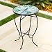 Teal Island Designs Dragonfly Mosaic Black Iron Outdoor Accent Table