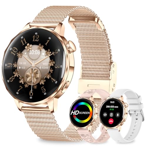fitonyo Montre Connectée Femme avec Appel Bluetooth,3 Bracelets,1.27