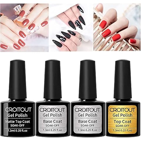 Croitout UV Nagellack Set, Gel Nagellack Shellac Set Cover