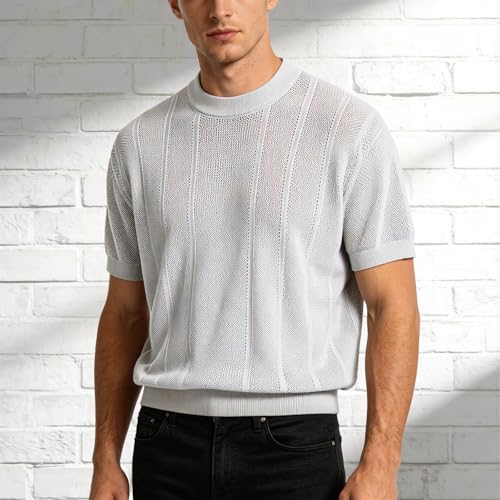 Polo d'été à manches courtes pour homme en coupe droite légère