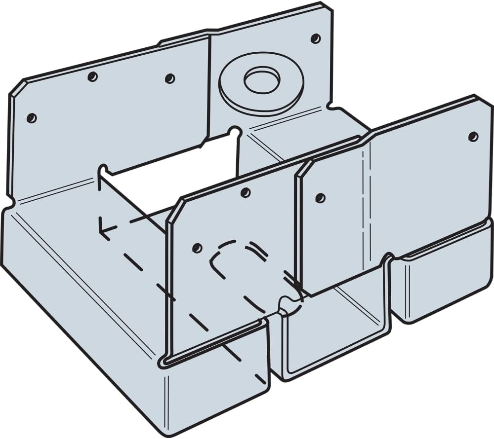 Simpson Strong-Tie ABA46Z ABA ZMAX Galvanized Adjustable Standoff Post Base for 4x6 (Pack of 10)
