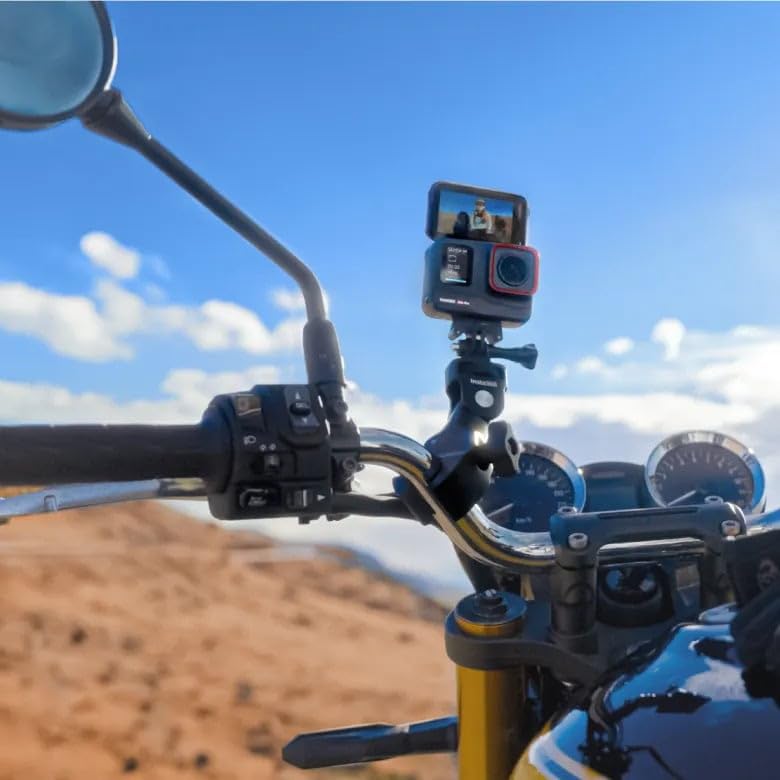 Insta360 Soporte para manillar de moto original – abrazadera resistente – X5 X4 Ace