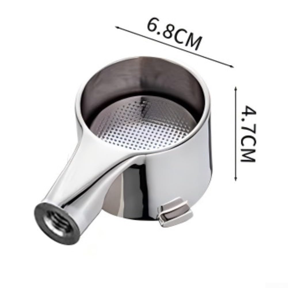 Portafiltro de repuesto de acero inoxidable de 51 mm con cesta de filtro para cafeteras espresso EC9335 EC9665 EC9155 EC9865 EC9355 Diseño desmontable Plata