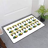 MEHRZWECK-GEBRAUCHSMATTE: Diese superabsorbierende Eingangsmatte wird häufig als Eingangsmatte für Innenräume sowie als Badezimmermatte, Küchenteppich, Bodenmatte, Schlafzimmermatte, Wohnzimmermatte, Büromatte usw. verwendet.