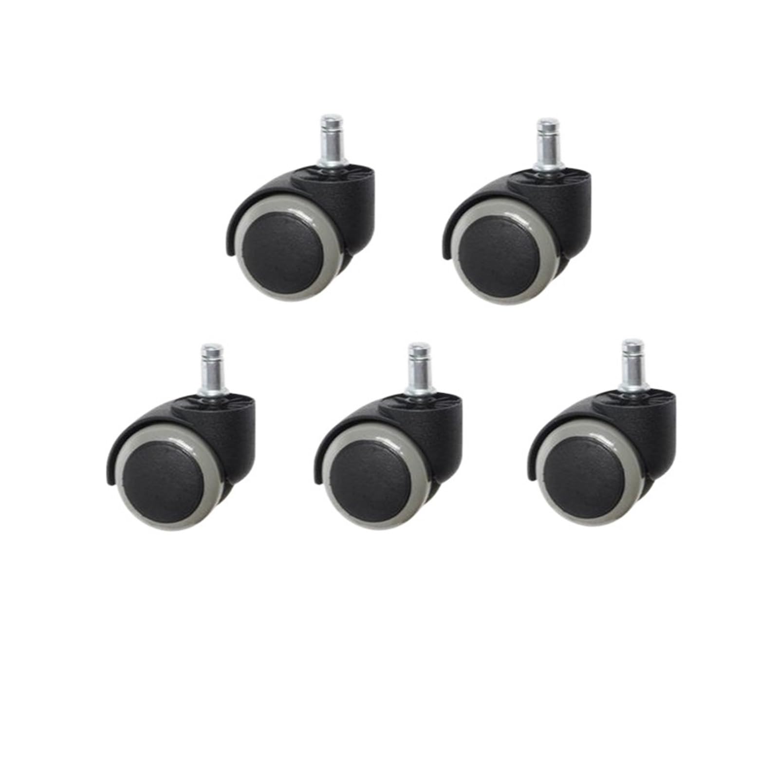 MXXDMOPD 10mm/11mm 2 inch circlip/Screw Pu Office Chair casters Large Swivel Wheels Silent(Circlip-Gray-10mm)