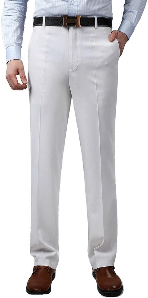 Jessica T Men's Business Trousers White Anti-Wrinkle Full Size