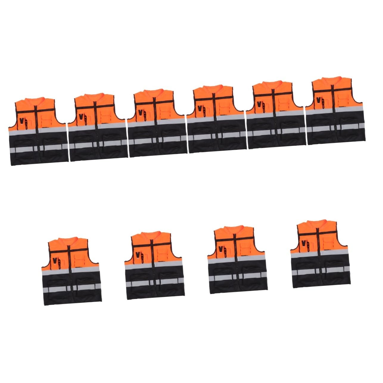 10 Piezas Chaleco reflector azul chalecos de seguridad de alta visibilidad chaleco de seguridad reflectorizado ciclo equipo de chaleco reflectante chaleco de tráfico tela de nailon