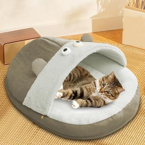 Grotte pour chats design pantoufle pour réchauffer les siestes au salon