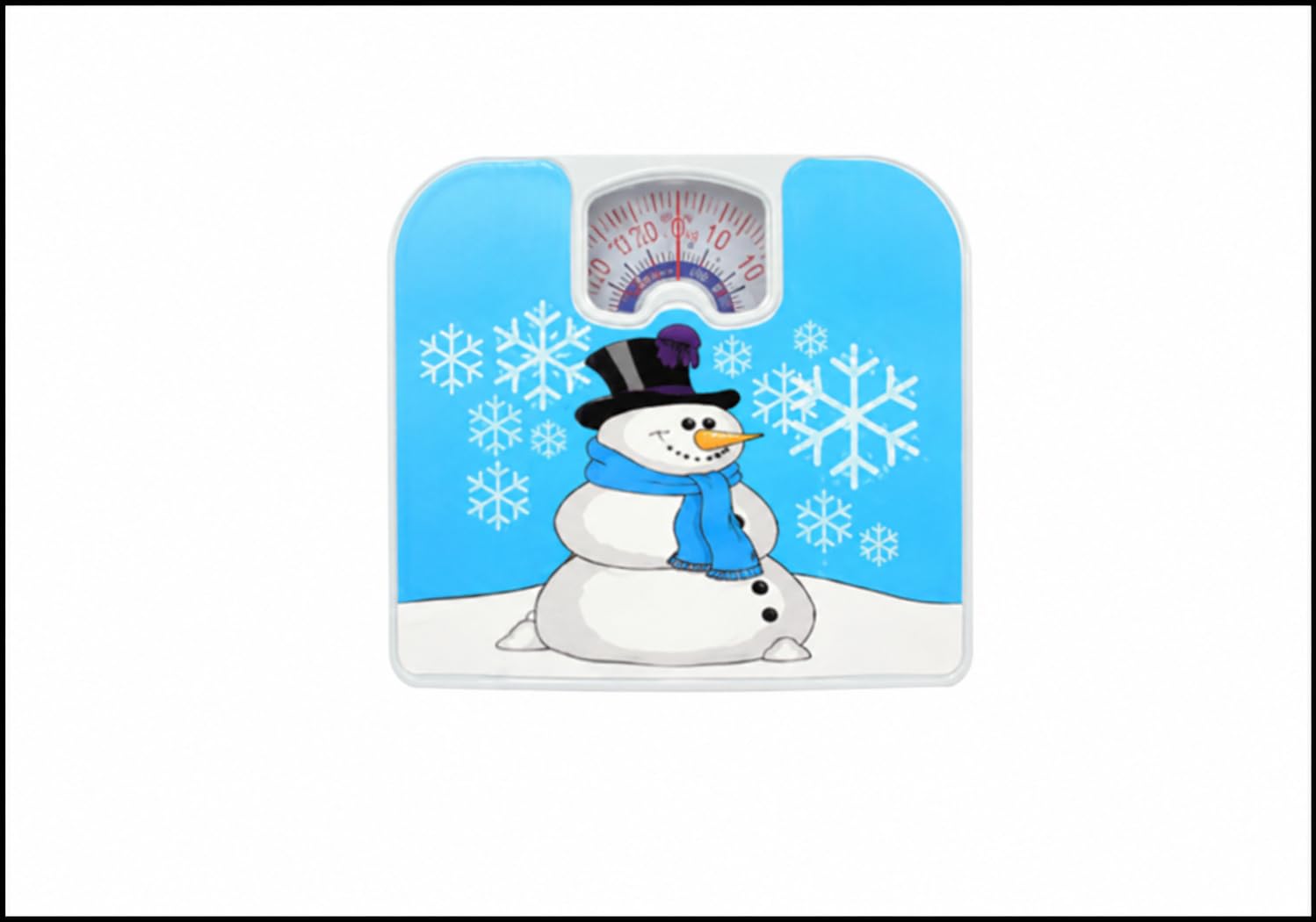 Kids Mechanical Bathroom Scale | Snowman Winter Design Analog Weight Scale | Non Slip Personal Body Weighing Machine for Children | Blue White-picture-17