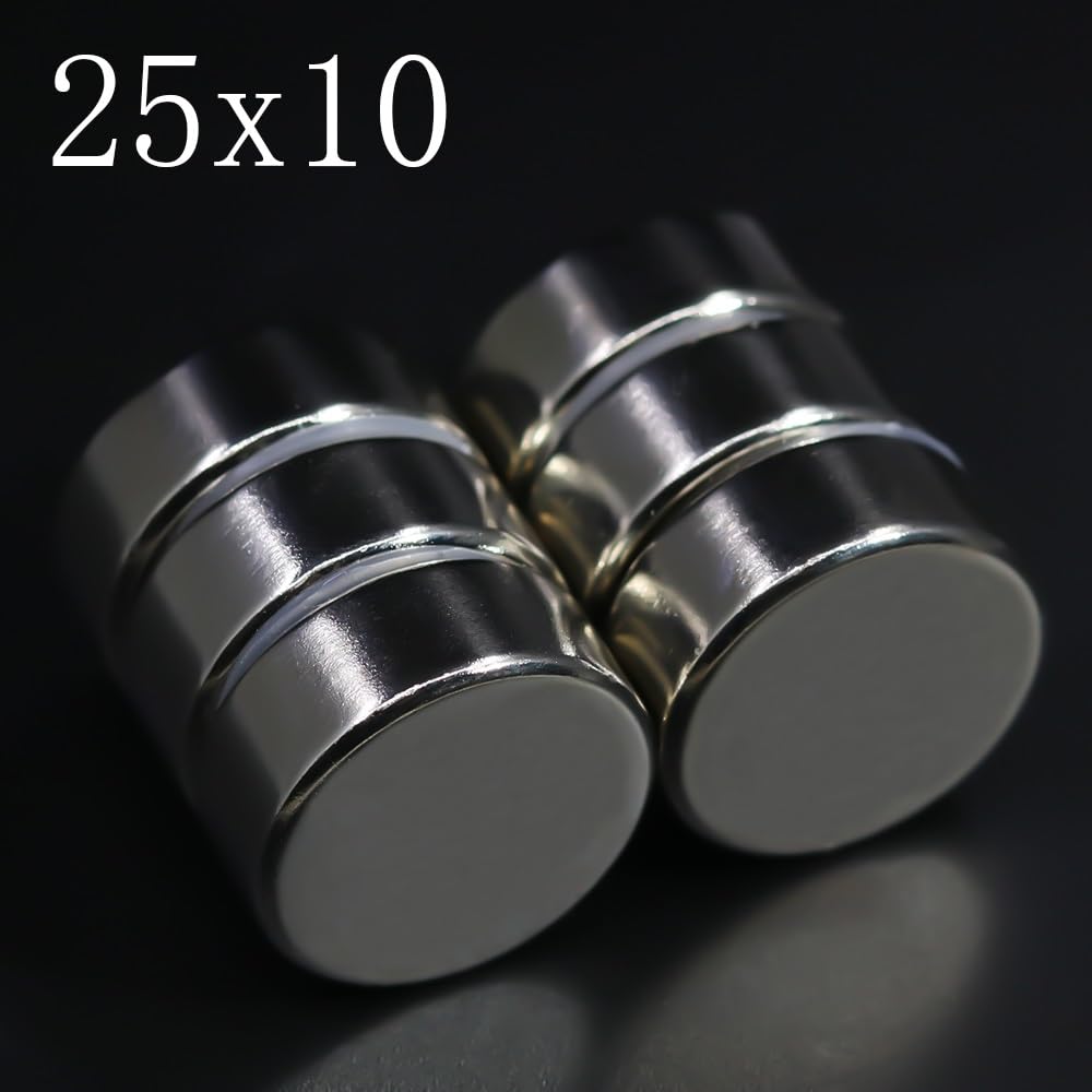 1/2/5/10 Pcs 25x10 Neodymium 25mm x 10mm NdFeB Round Super Permanent Magnetic imanes Disc 25x10 Magnet(10pcs)