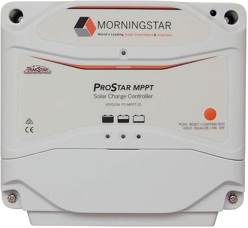 Vista 8 de Morningstar Prostar 15A PWM Controlador de carga solar (PS-15) – Regulador de panel solar inteligente, compatible con baterías de litio LA/12V/24V
