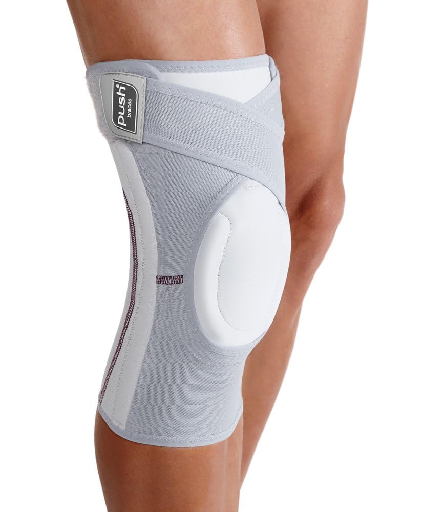 PUSH care Knee Brace for Knee Pain and Instability. Comfortable, Adjustable Compression and Support for Arthritis, Runner’s Knee, Patellofemoral Syndrome, and Knee Instability