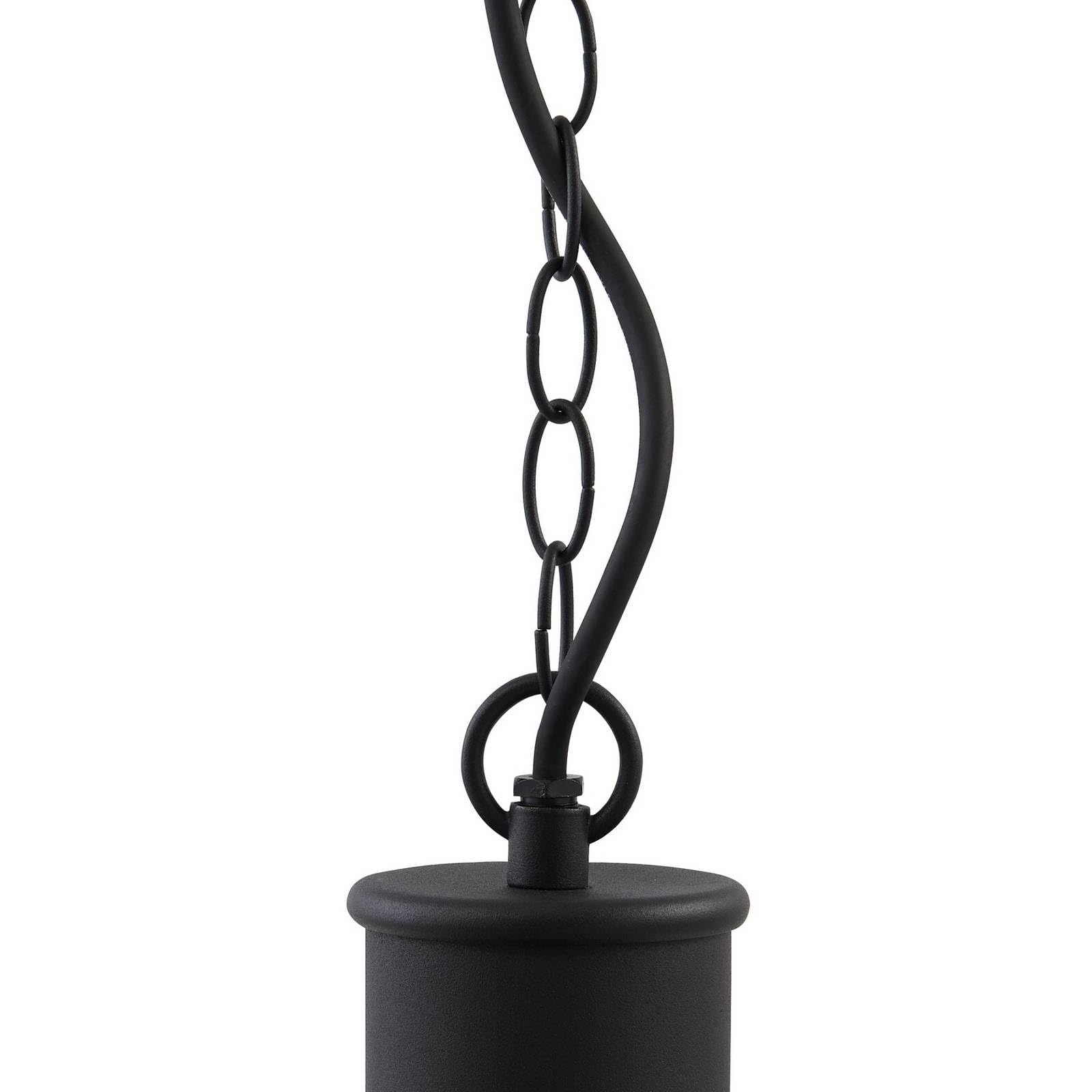 Lindby Außenleuchte Luciane (spritzwassergeschützt in Schwarz aus Aluminium (1 flammig, E27) - Pendelleuchte außen