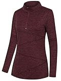 Nandashe Yoga Sweatshirts for Women, Training Athletes Half-Zip Functional Turtle Neck Durable Ultra...