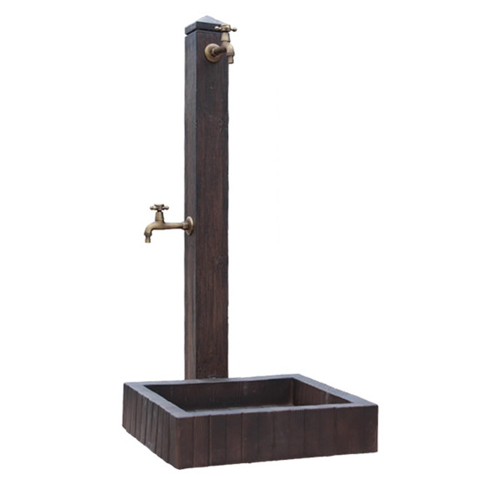 Vertical Garden Water Column, Concrete Outdoor Faucet Water Column, Garden Farm Pasture Backyard Irrigation Washing(Black)